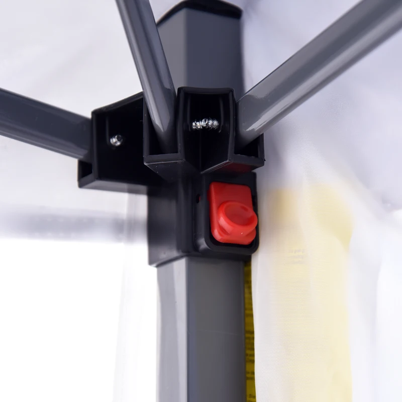 Outsunny 10'x 20' Outdoor Pop Up Canopy Tent Party  Party Tent Commercial Instant Shelter  W/ Carring Bag White