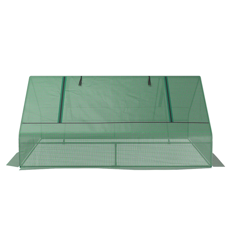 Outsunny Portable Mini Greenhouse 71" x 55" x 32" with Zippered Windows - Compact Garden Green House for Plants, Green