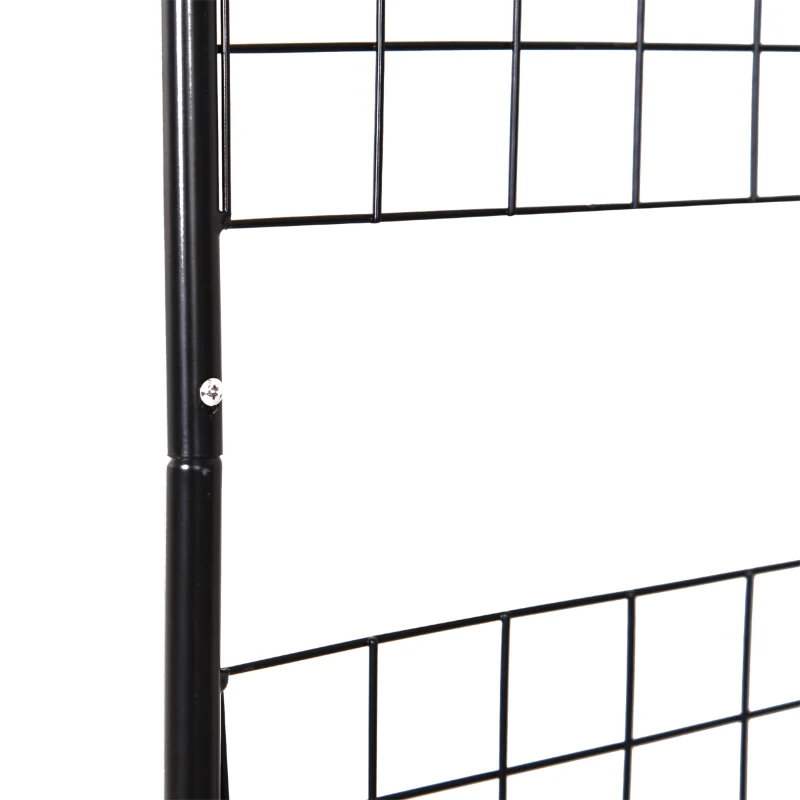 Outsunny 8FT Metal Garden Arch, Decorative Arbor Trellis for Climbing Plants, Wedding, Party, Event, Holiday, Black