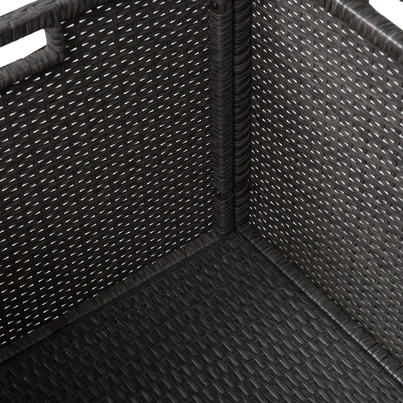 Outsunny Outdoor Storage Box with 118 Gallon Storage, Plastic Top Lid, Handles for Cushions, Pool Essentials, Garden Tools, Grey