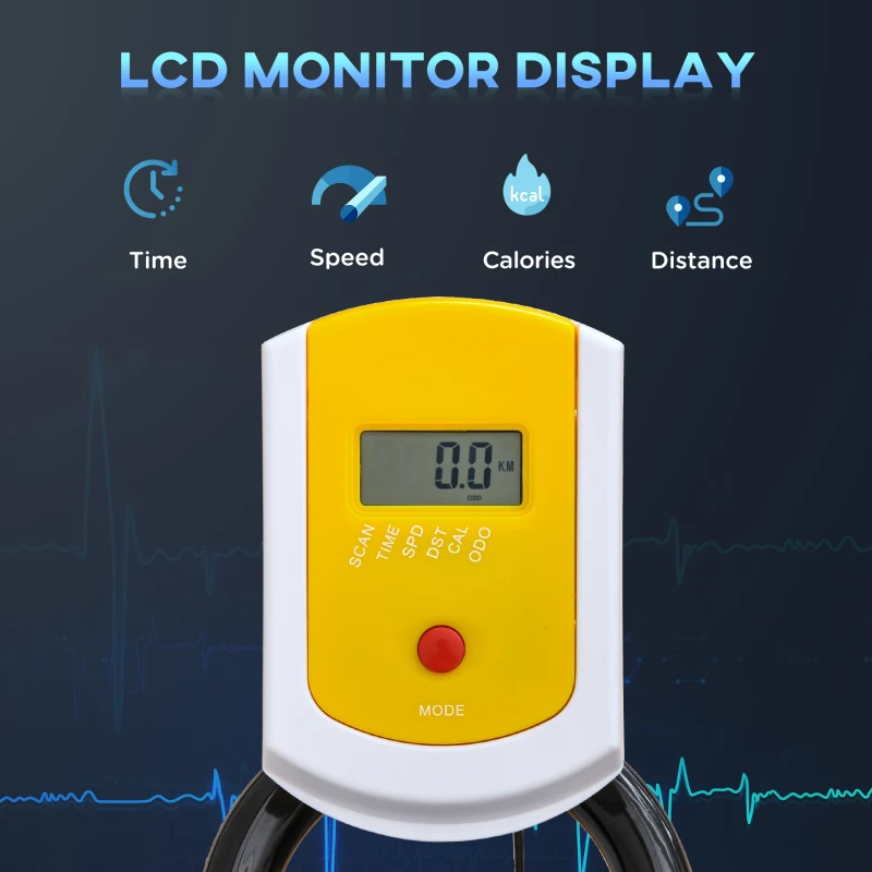 Soozier Stationary Exercise Bike, Indoor Cardio Workout Cycling Bike with Belt Drive Adjustable Resistance, Seat, Handlebar w/ LCD Display for Home Gym