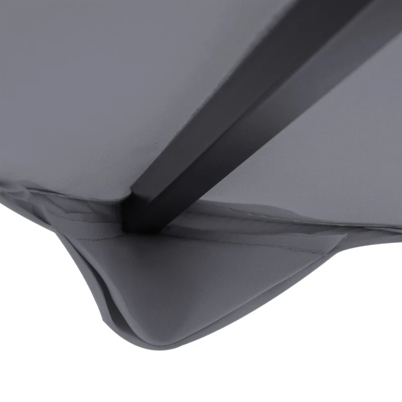 Outsunny 10' x 10' Square 2-Tier Gazebo Canopy Replacement Top Cover Outdoor Garden Sun Shade, Dark Grey