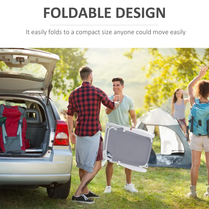 Outsunny Outdoor Sun Lounger, Folding Chaise Lounge with 4-level Adjustable Backrest, Grey