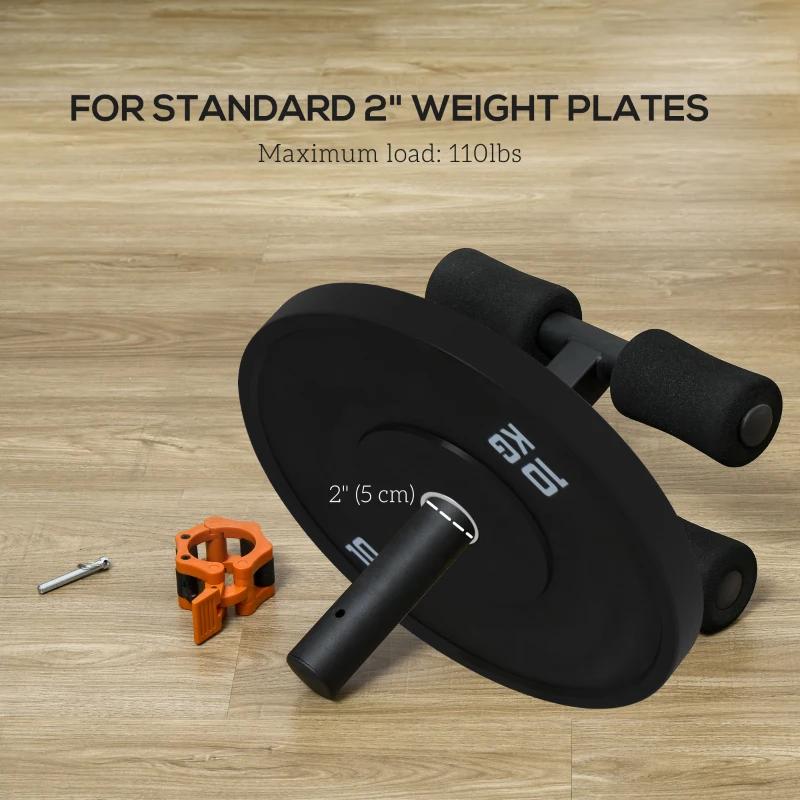 Soozier Tibialis Trainer Tib Bar for Strengthening Calves Shins Ankles, Fits 2" Weight Plates