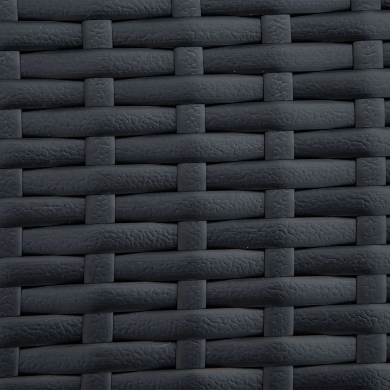 Outsunny 4 Pieces Patio Wicker Dining Sets, Outdoor PE Rattan Sectional Conversation Set with Cushions & Dining Table, Bench for Garden, Backyard, Lawn, Navy Blue