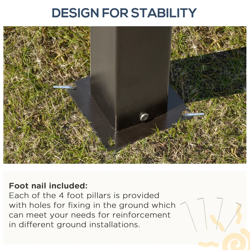 Outsunny 10' x 12' Outdoor Hardtop Gazebo with Polycarbonate Panel Roof, Garden Deluxe Pavilion Canopy BBQ Sunshade Shelter with Removable Curtains