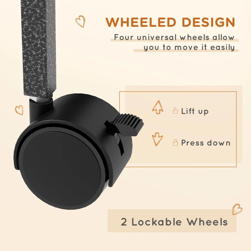 PawHut 6-Tier Rolling Small Animal Cage, Deluxe Rabbit Cage, Ferret Cage for Mink Chinchilla Kitten Rabbit Charcoal Grey