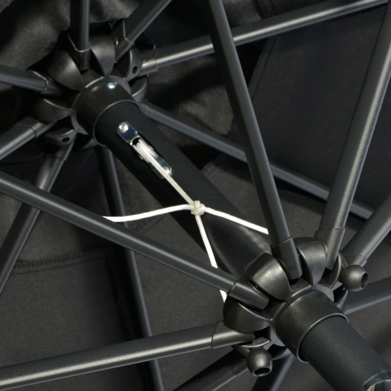 Outsunny 8.5 ft Outdoor Market Table Umbrella, Round Patio Umbrella with Tilt and Crank for Garden, Backyard, Deck, Black