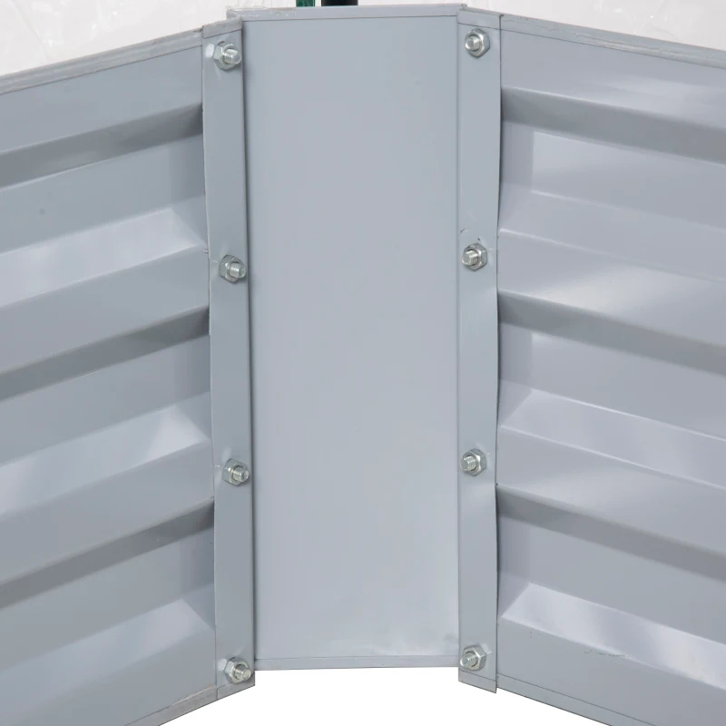 Outsunny Steel Outdoor Raised Garden Bed with Greenhouse,Cover, Roll Up Door, Dual Use, 50"x37.4"x36.2", Clear