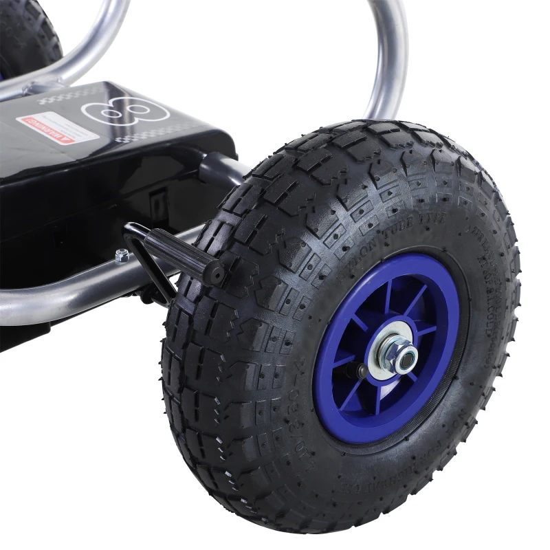 Aosom Pedal Go Kart Children Ride on Car  Racing Style with Adjustable Seat, Rubber Wheels, Handbrake, Clutch