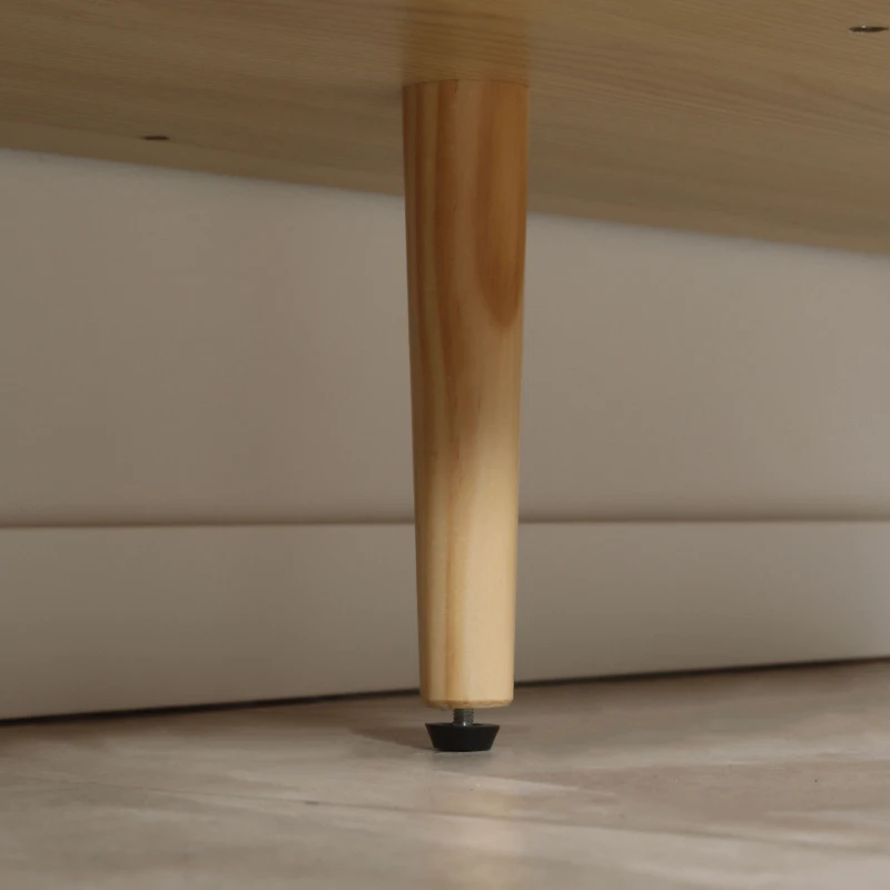 HOMCOM Modern Sideboard and Buffet, Dining Room Cabinet with Adjustable Shelves and 4 Doors, Natural