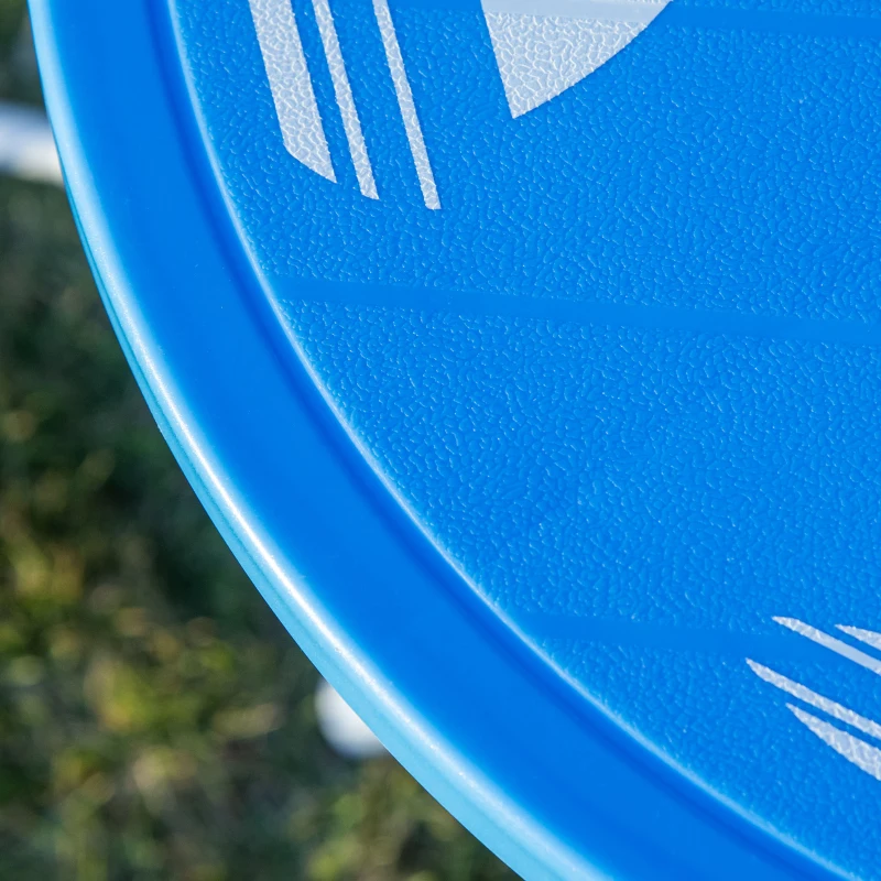 Outsunny Kids Table and Chair Set, Comfortable Little Kids Picnic Table with Umbrella, Adjustable Height, Outdoor Seating for Kids Ages 3-6, Foldable, Sharks