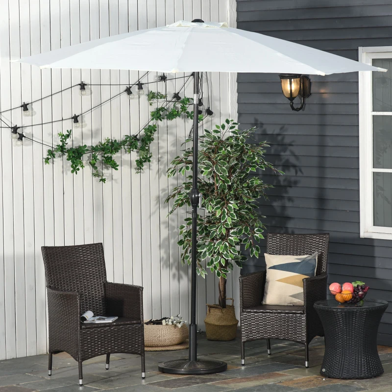 Outsunny 29LBS Offset Patio Umbrella Cement Base Stand Cantilever Parasol Holder Weight, Fits Φ1.4", Φ1.5", Φ1.9", Black