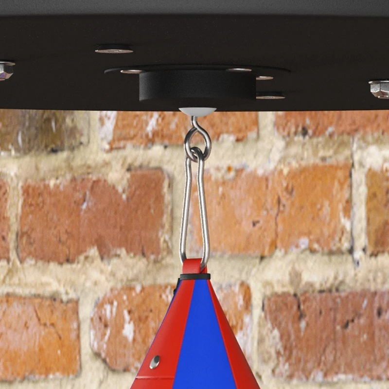 Soozier Wall Mounted Speed Bag Platform, Adjustable Punching Bag with 360-Degree Swivel, Home Fitness