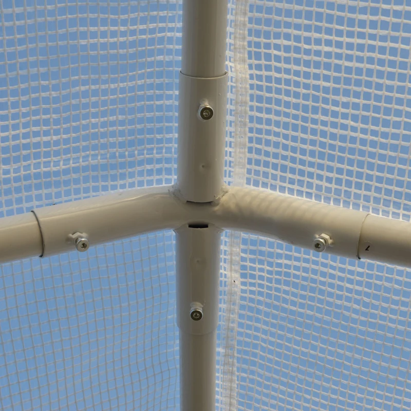 Outsunny 20' x 10' x 8' Heavy-duty Greenhouse, Walk-in Hot House with Windows and Roll Up Door, PE Cover, Steel Frame, White