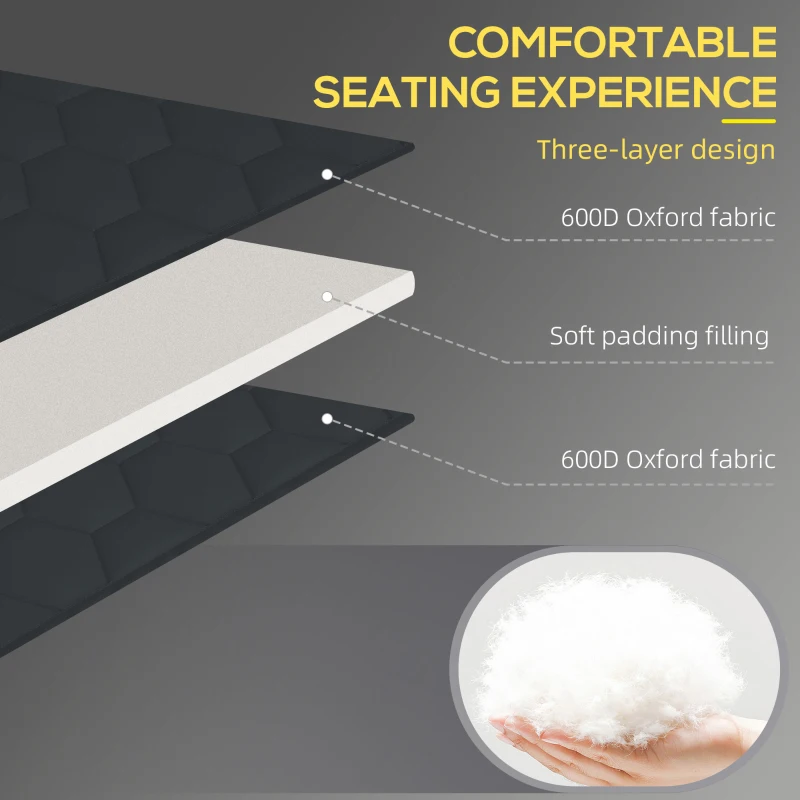 Outsunny Folding Chaise Lounge with Reclining Back, 25.6" x 74" x 14.2", Black