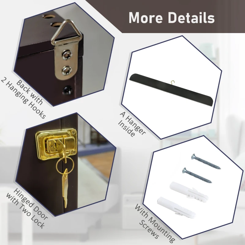 HOMCOM Set of 3 Jersey Display Frame Case, Acrylic Sports Shirt Shadow Box for Basketball Football Baseball, 23.5" x 31.5", Brown