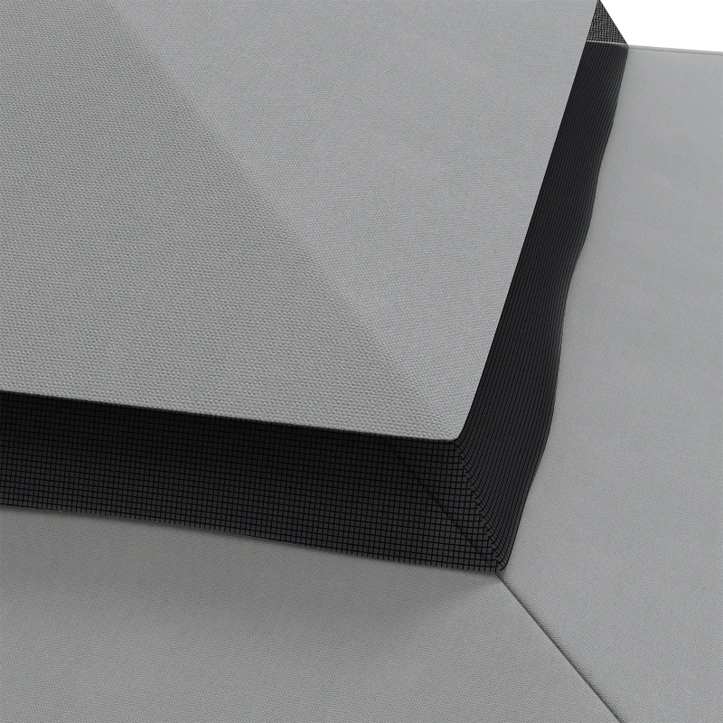 Outsunny 10' x 10' Gazebo Replacement Canopy, Gazebo Top Cover with Double Vented Roof for Garden Patio Outdoor TOP ONLY, Grey