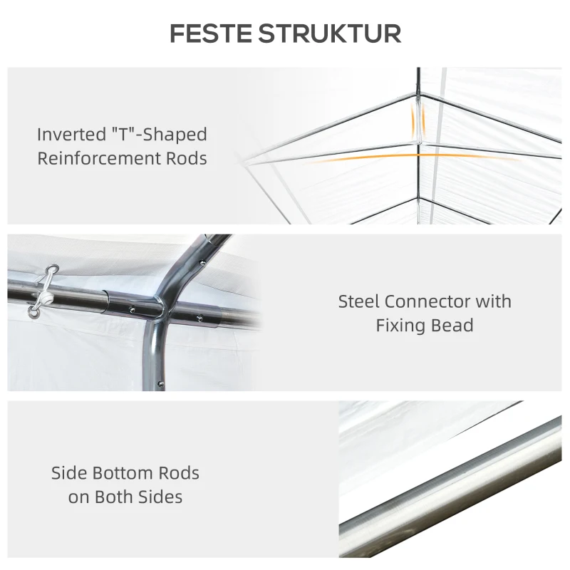 Outsunny 20' x 10' Party Tent Canopy, Gazebo Tent with 6 Removable Side Walls and Windows for Outdoor Event, White