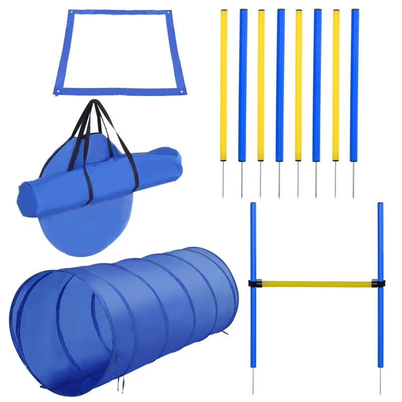 PawHut Backyard Competitive Dog Agility Training Kit Obstacle Course Equipment