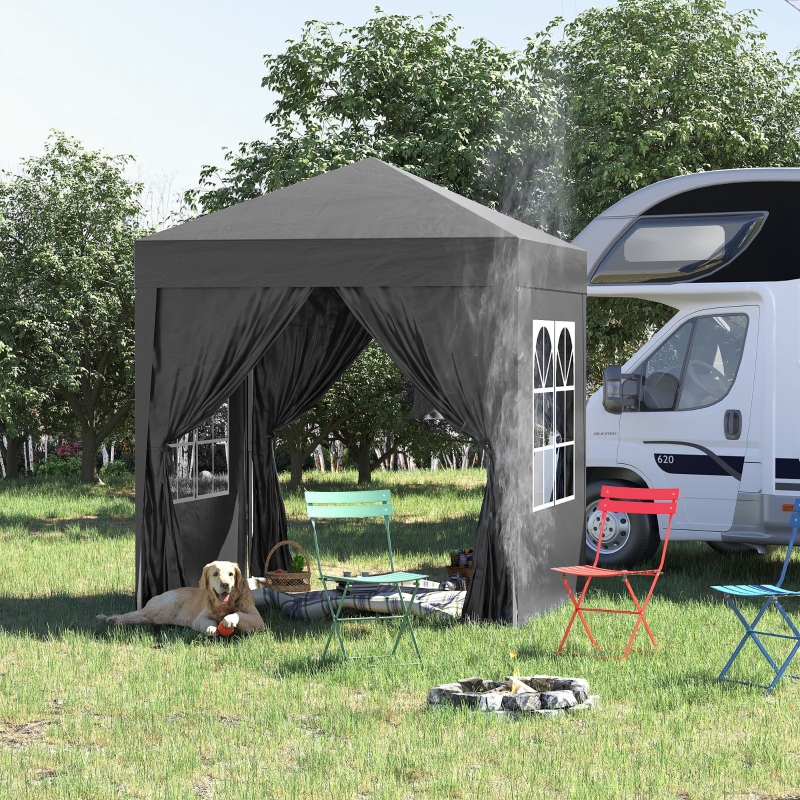 Outsunny 6.6 x6.6 Pop Up Gazebo Party Wedding Tent Canopy Easy Folding AOSOM.CA