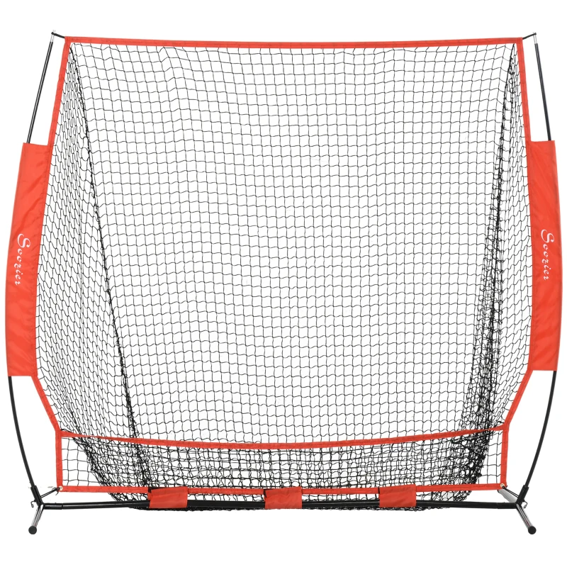 Soozier 6' x 6' Baseball Net for Hitting Pitching Practice with Carry Bag, Red