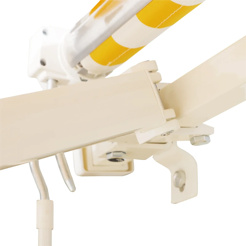 Outsunny 10' x 8' Manual Retractable Awning, Sun Shade Shelter Canopy, with Aluminum Frame and UV Protection for Patio Deck Yard Window Door, Orange