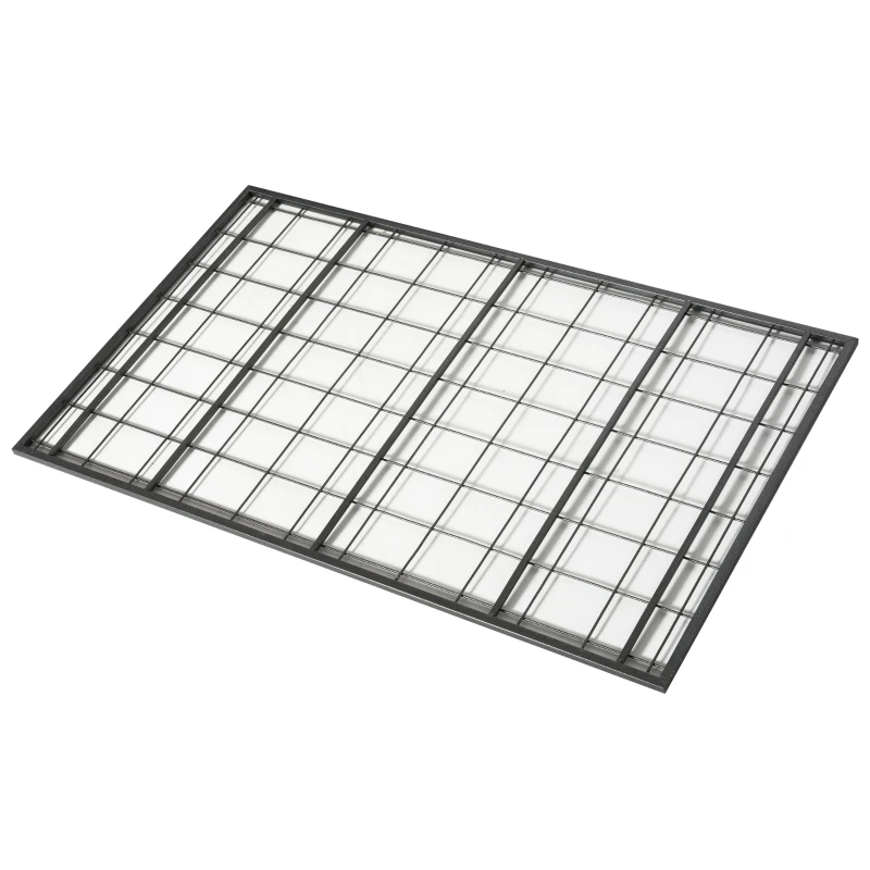 PawHut Folding Design Heavy Duty Metal Dog Cage Crate & Kennel with Removable Tray and Cover, & 4 Locking Wheels, Indoor/Outdoor 49"