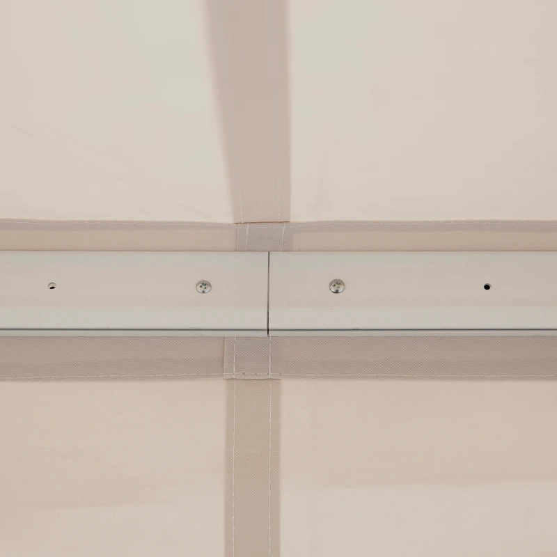 Outsunny 8'x7' Retractable Awning - UV & Sun Protection Patio Sun Shade, Manual Outdoor Canopy, Beige