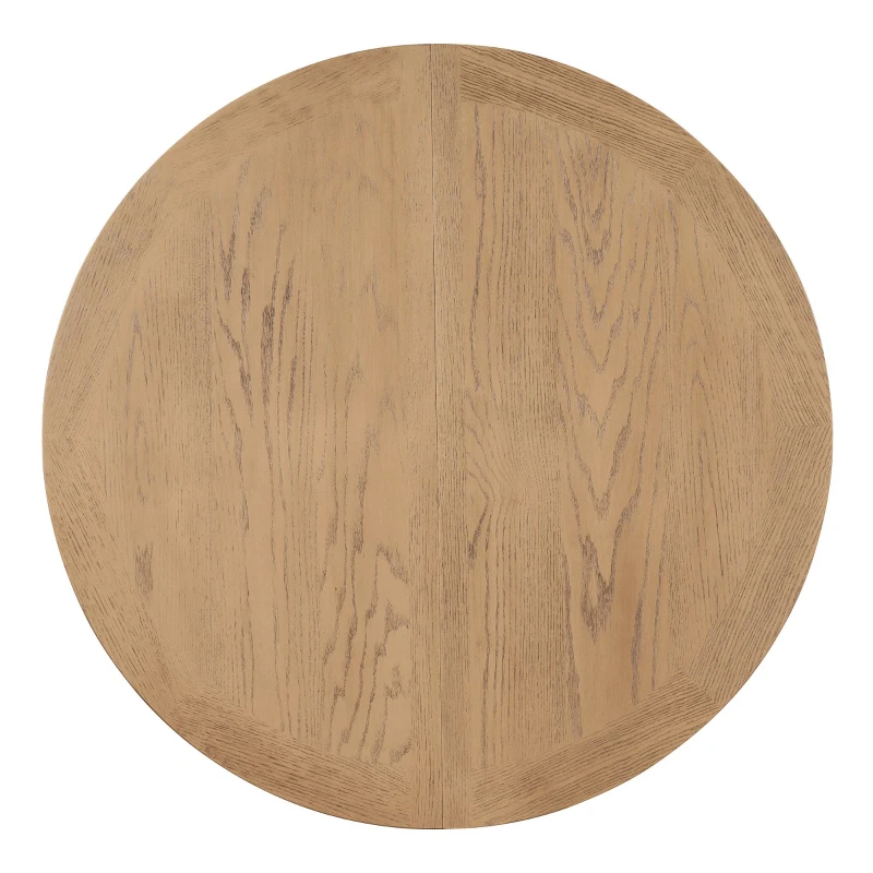 Retro Style Dining Table Set with Extendable Table and 4 Upholstered Chairs, Solid Wood Legs, 42"-54"L x 42"W x 30"H Oval Table, Oak Natural Wood + OFF White