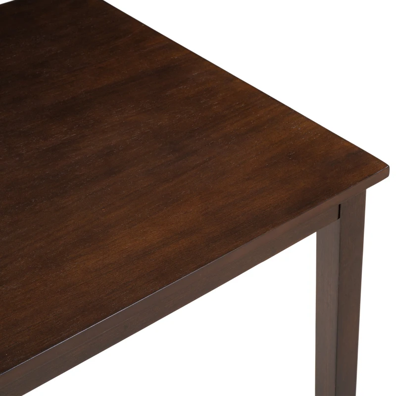 Vinsetto 5 Piece Dining Table Set, Industrial Wooden Kitchen Table and 4 Chairs, Compact Design, Upholstered Seats, 35"x35"x30", Espresso