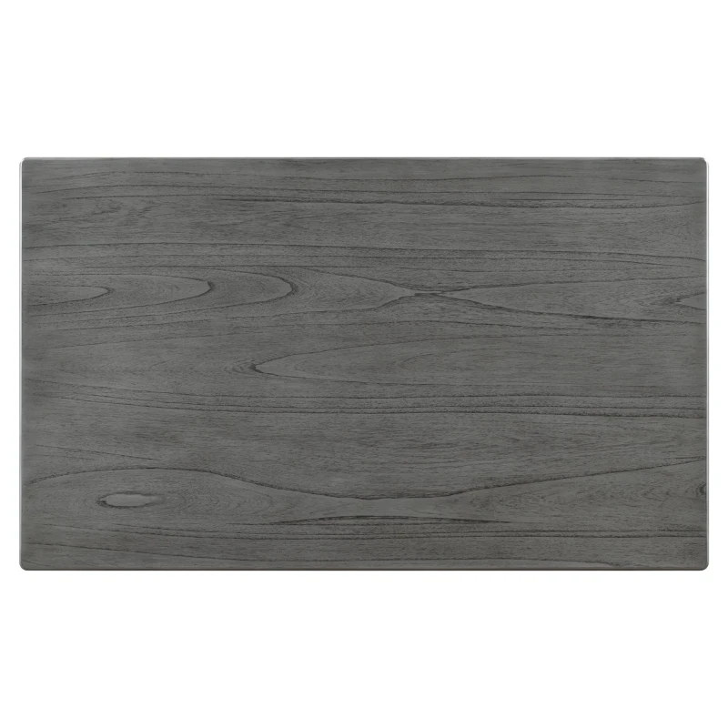 6-Piece Dining Set, Includes Dining Table, 4 Upholstered Chairs & Bench, Rubber Wood Legs, MDF Tabletop, 60''L x 36''W x 30''H, White+gray