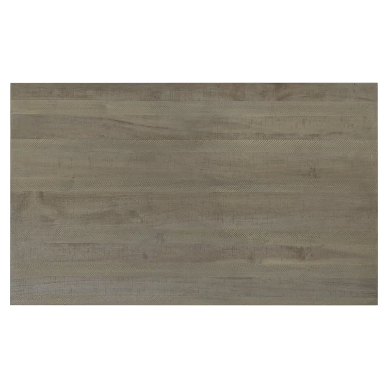 Rustic Style 6-Piece Dining Room Table Set with 4 Upholstered Chairs & Bench, Solid Wood Veneer, Rubber Wood Legs, 60"L x 36"W x 30"H, Brown+Whitewash