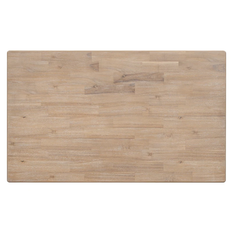 6-Piece Dining Set, Includes Dining Table, 4 Upholstered Chairs & Bench, Rubber Wood Legs, MDF Tabletop, 60''L x 36''W x 30''H, Natural Wood Wash