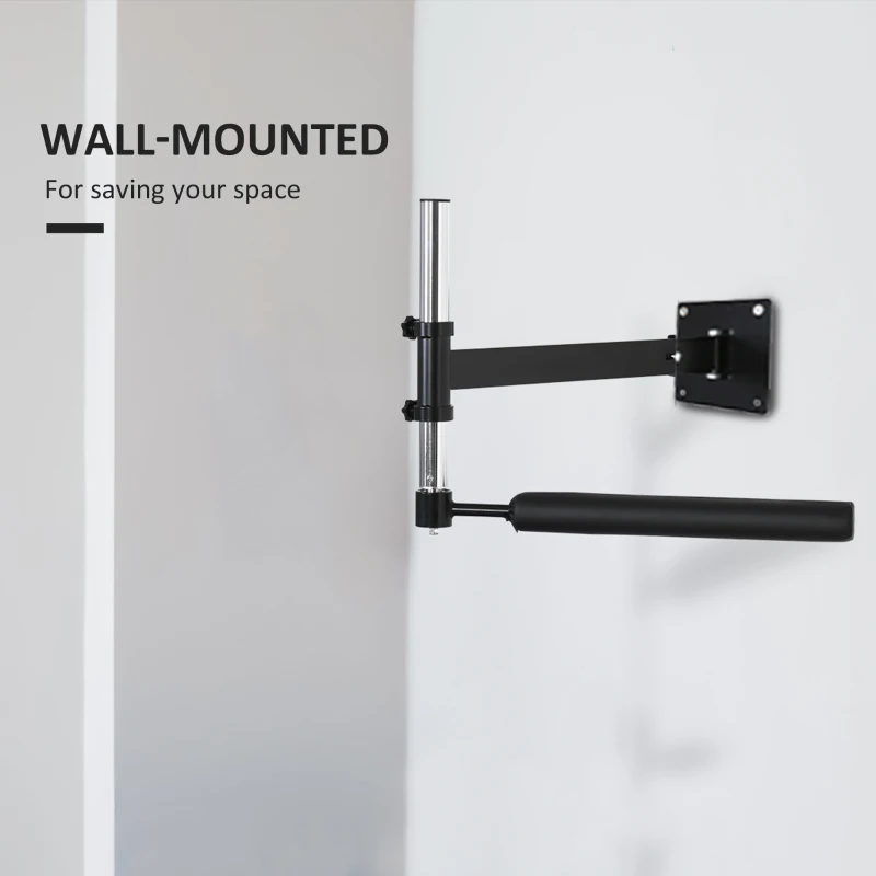 Soozier Wall Mount Reflex Bar Trainer, MMA Boxing Speed Trainer with Punching Boxing Bar, Height Adjustable, Black