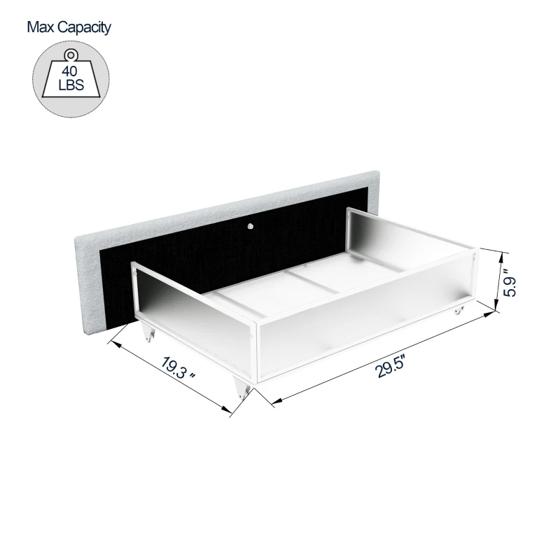 Liv Queen Size Upholstered Platform Bed Frame with 4-Drawer Storage, Adjustable Tufted Headboard, Wooden Slat Support, No Box Spring Needed, Ivory