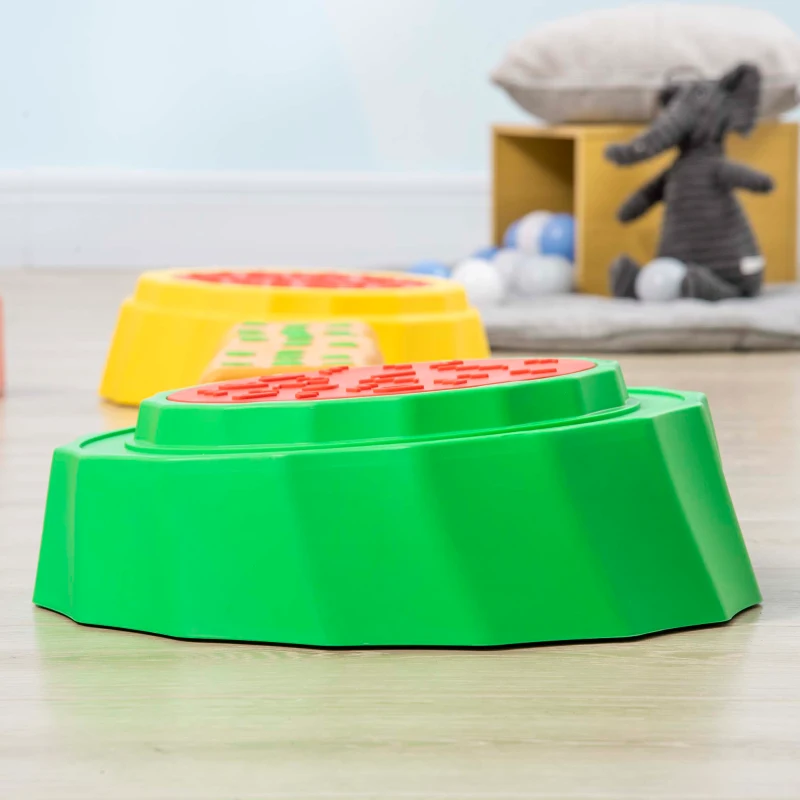 Outsunny 8pcs Balance Beam for Kids, 4 Sensory Pads and 4 Beams with Non-slip Surface & Bottom, Stackable Stepping Stones Kids for Boys Girls 3-6 Years, Multicoloured