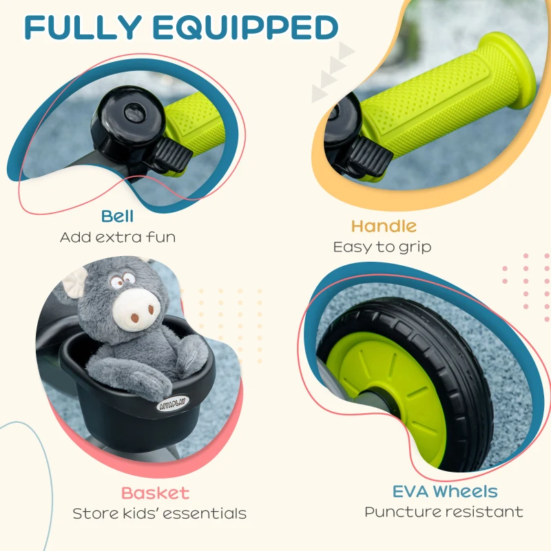 Qaba Tricycle for Kids Age 2-5, Toddler Bike for Children, Yellow