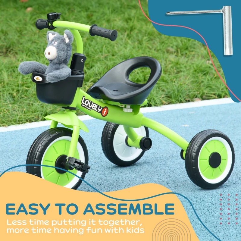 Qaba Tricycle for Kids Age 2-5, Toddler Bike for Children, Green