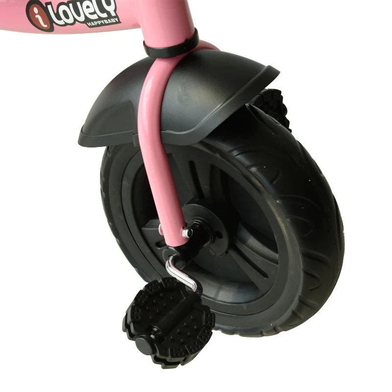 Qaba 3-Wheel Recreation Ride-On Toddler Bike with Bell for Children Indoor / Outdoor, Pink
