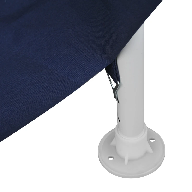 Outsunny Φ13' Hexagon Party Tent Patio Gazebo Outdoor Activity Event Canopy Quick Sun Shelter Pavilion with Netting Mesh Sidewall Blue