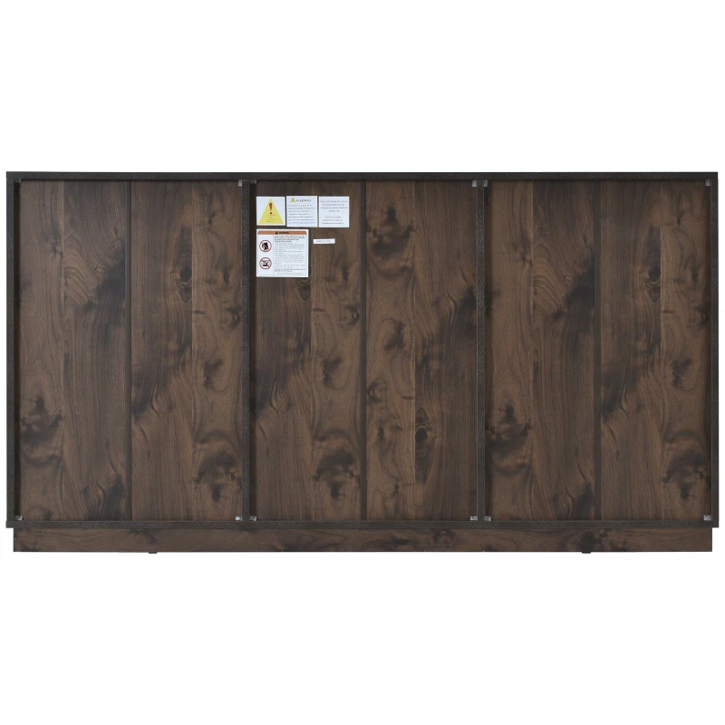 Vinsetto Mid-Century Modern 9-Drawer Dresser, Dark Walnut Finish, Scratch Resistant, Smooth Metal Runners, Dark Brown