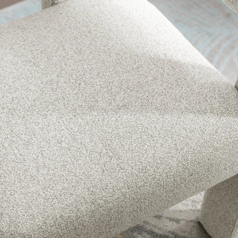 Contemporary Fabric Upholstered Accent Chair with Solid Wood Frame, Linen Upholstery, and 330 lbs Weight Capacity, 24.8" x 20.9" x 30.1", Gray