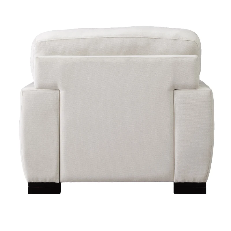 Modern Mid-Century Oversized chaise lounger, Velvet Upholstery, Solid Wood Legs, Removable Cushions, 59.8"L x 37.8"W x 31.75"H, Cream