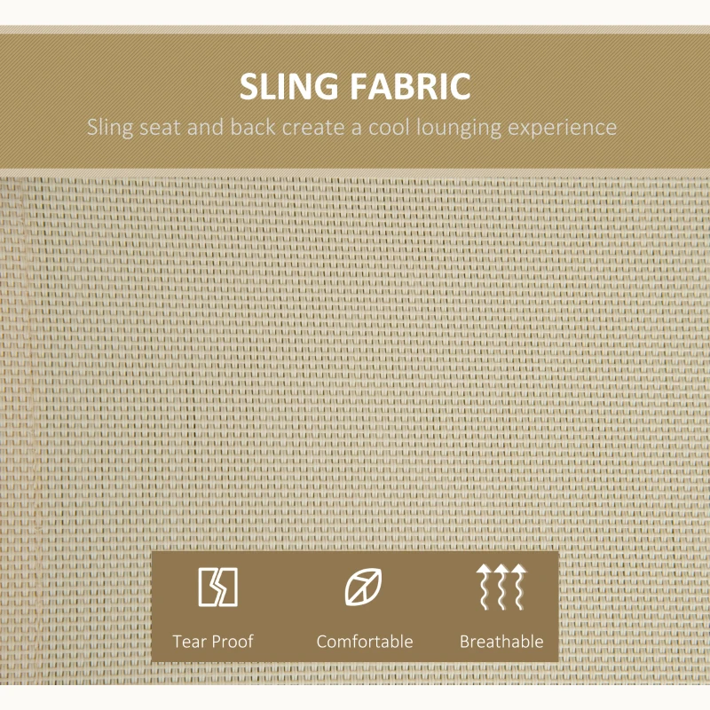 Outsunny 2-Person Patio Swings with Canopy, Outdoor Canopy Swing with Adjustable Shade, Breathable Mesh Seats and  Steel Frame for Garden, Poolside, Backyard, Beige