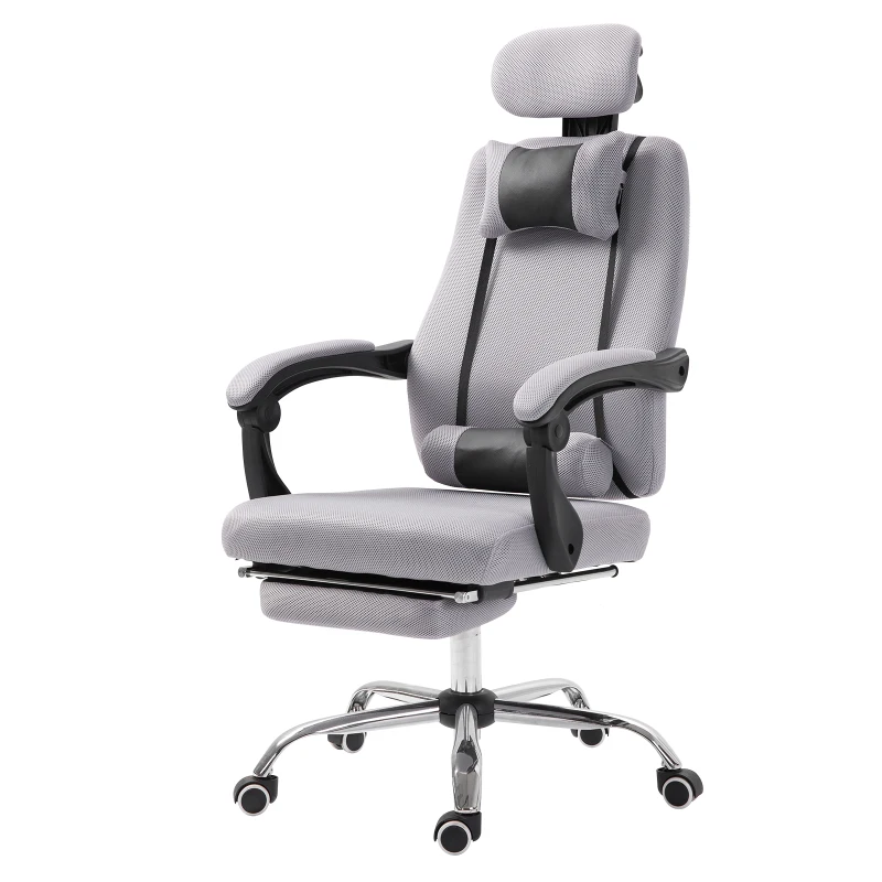 Vinsetto Ergonomic Executive High Back Office Chair with Footrest,Lumbar Support,Grey
