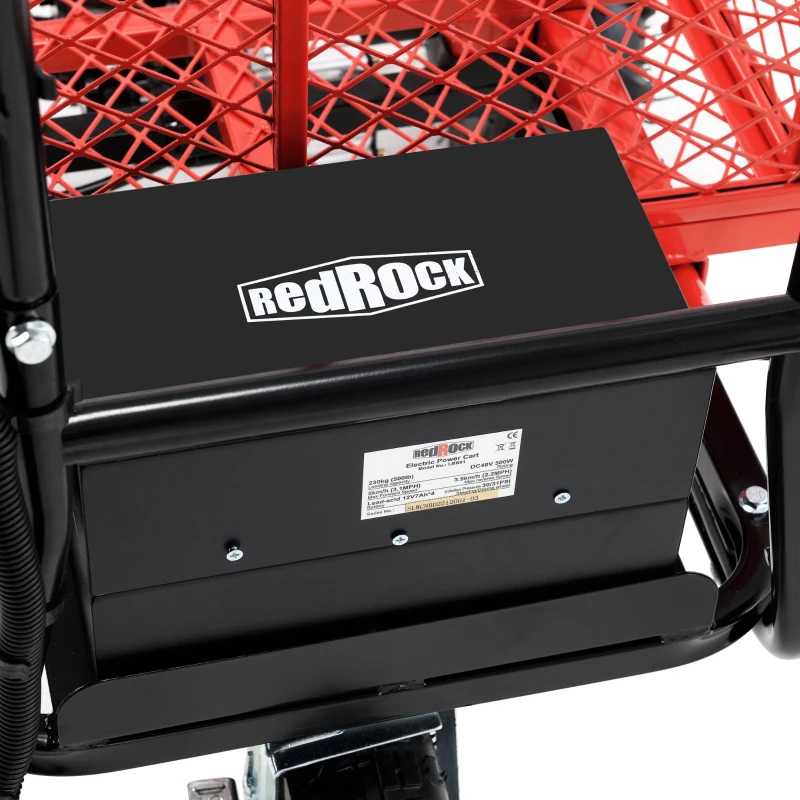Electric Wheelbarrow Utility Cart, 48V 500W Motor, 500lbs Capacity, 1000lbs Towing, Brushless Motor, Adjustable Speed, 54.72"x23.23"x38.58", Red