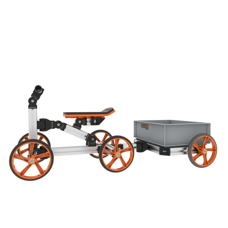 20-in-1 Buildable Kit, Kids Balance Bike and Sit/Stand Scooter, No Pedal Toy for Ages 1-6, Safe and Eco-Friendly Materials, 34.25"x16.14"x18.50", Silver
