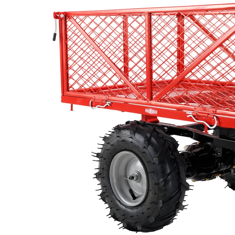 Electric Wheelbarrow Utility Cart, 48V 500W Motor, 500lbs Capacity, 1000lbs Towing, Brushless Motor, Adjustable Speed, 54.72"x23.23"x38.58", Red