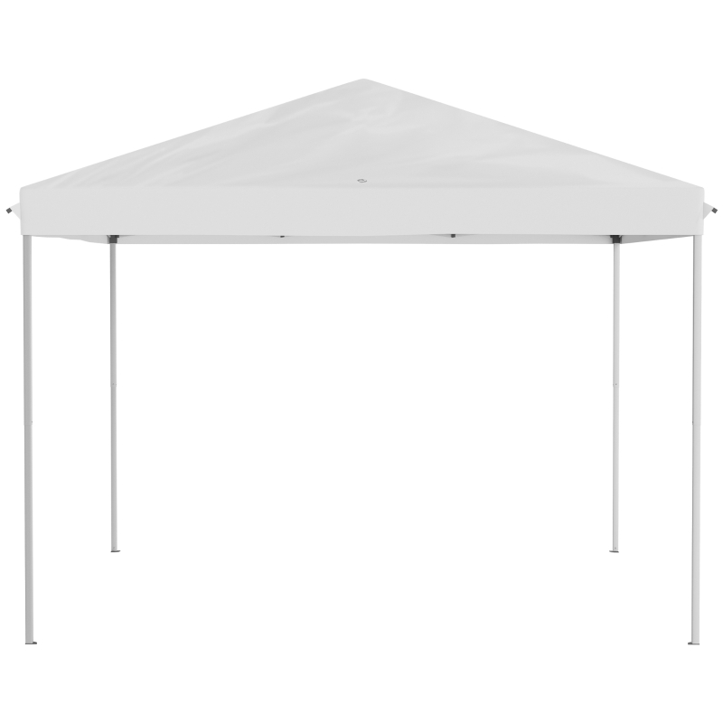 Outsunny 10' x 10' Outdoor Pop-Up Canopy with Sidewalls, Mesh Walls, Instant Setup for Party, Events, Patio, Lawn, Cream White